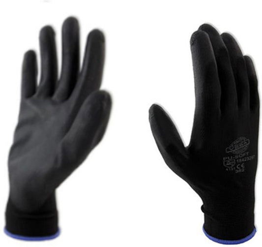 VEBA Malhandschuh PU-Soft Schwarz Größe M – Handschuh – Unisex-Handschuh