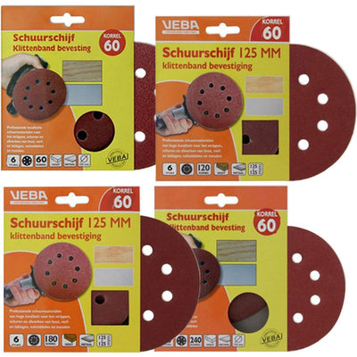 schuurschijf-klittenband-set-4-delig---ø125-mm-4-x-korrel-p60-afbeelding