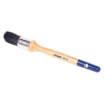 VEBA Runder Lackpinsel 29 – reines Haar – lackierter Holzgriff – geeignet für Terpentinbasis (Alkyd) – Faserlänge 40 mm