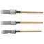 3-delige Ronde Verfkwastenset - Maat 8, 12 & 16 - RVS Bus - Gelakte Beukenhouten Steel - 100% Synthetisch Haar - Geschikt voor Alkyd/Terpentine en Acryl (Waterbasis) Verf