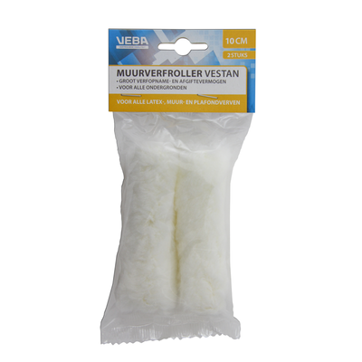 VEBA Muurverfrol Vestan 10 cm - Polyester Dons Vacht | Geschikt voor Muren en Plafonds | Bestel per 2 Stuks!